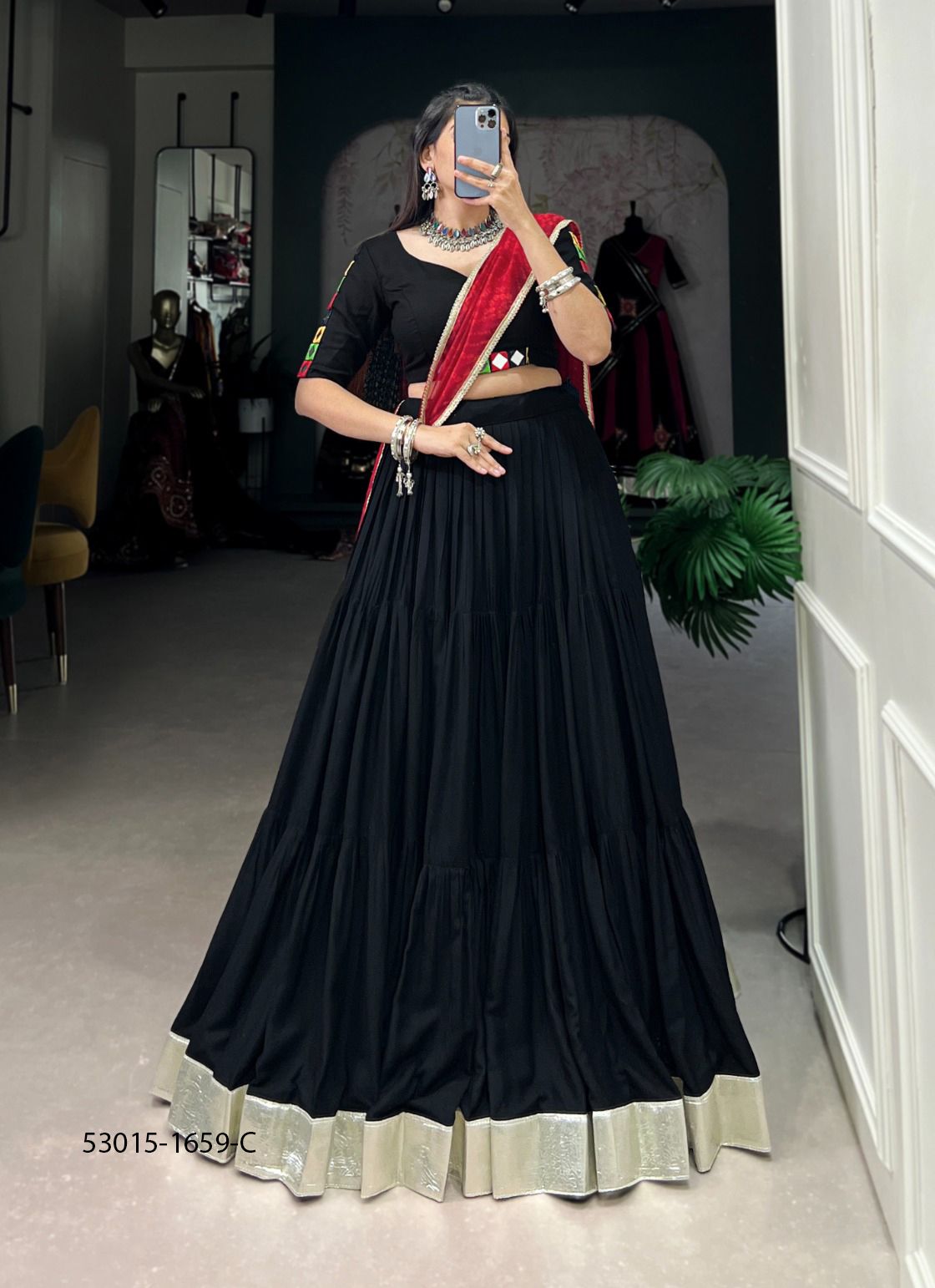 REVA - CATALOG # 53015 (SET OF 4 READYMADE LEHENGAS) REVA - CATALOG # 53015 (SET OF 4 READYMADE LEHENGAS)