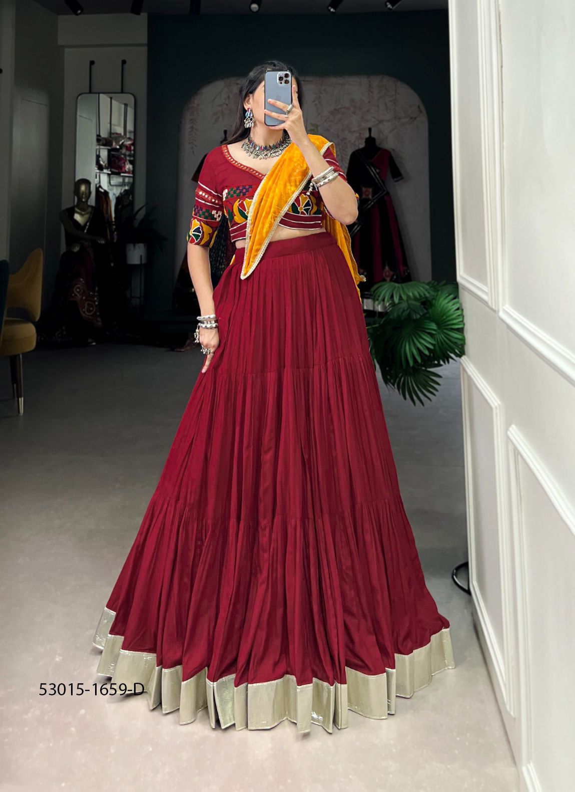 REVA - CATALOG # 53015 (SET OF 4 READYMADE LEHENGAS) REVA - CATALOG # 53015 (SET OF 4 READYMADE LEHENGAS)
