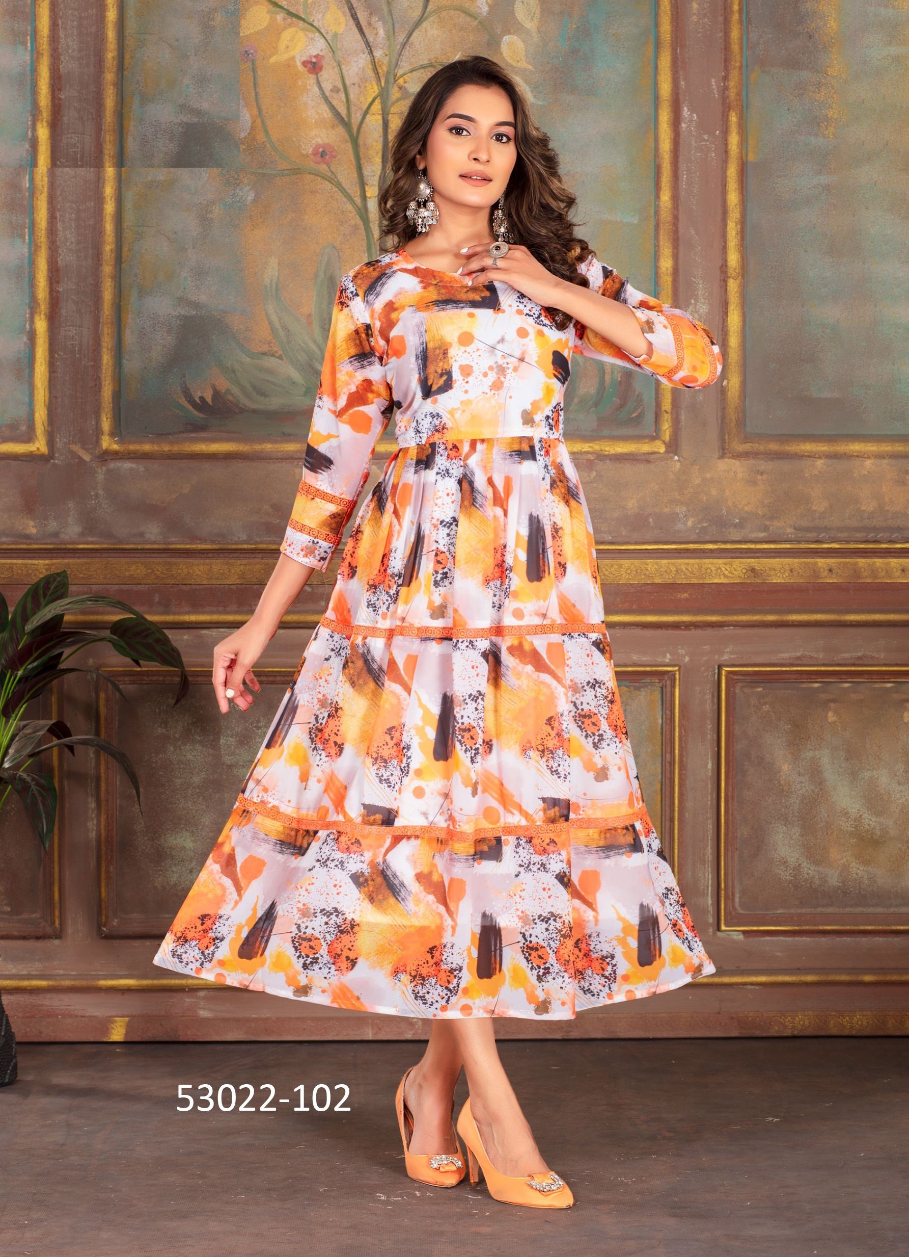 SURYA - CATALOG # 53022 (SET OF 6 READYMADE KURTIS)