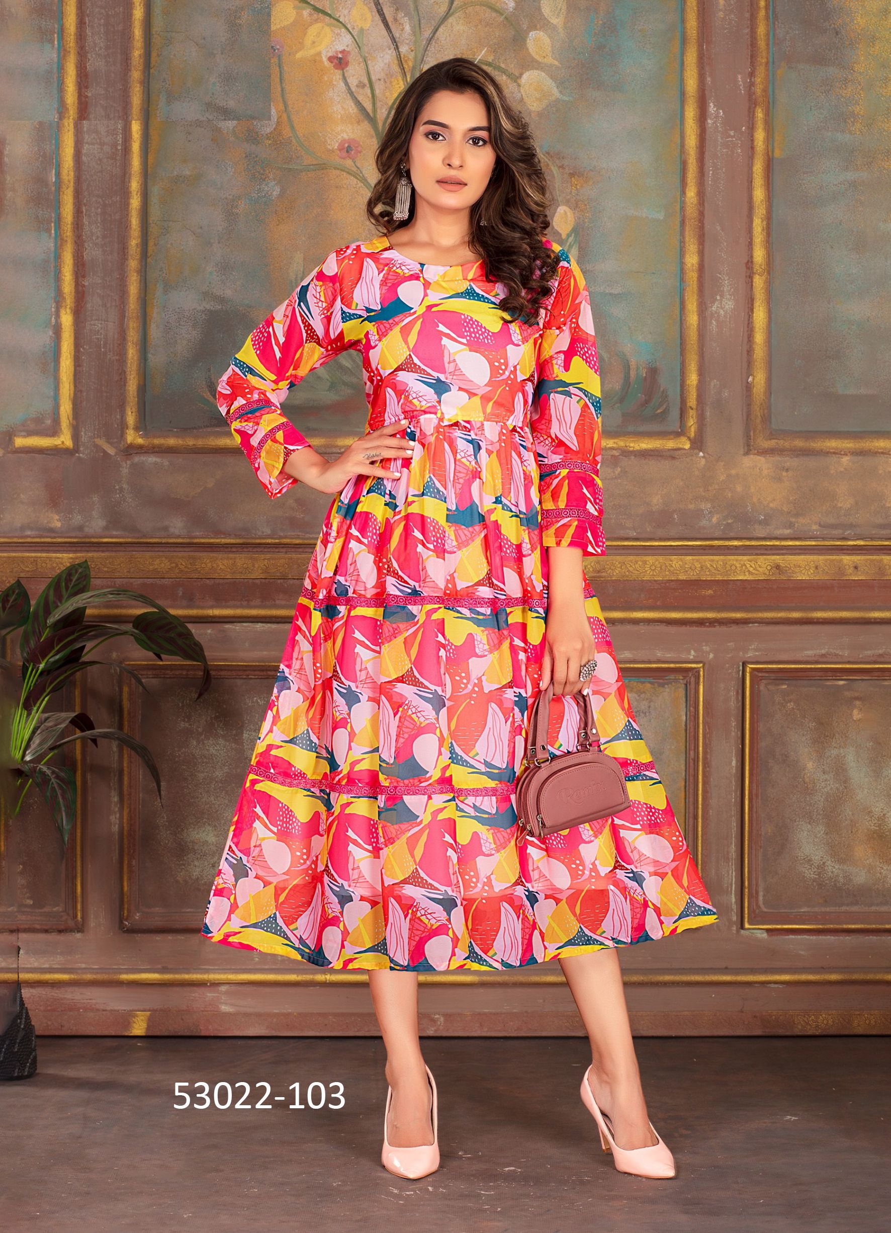 SURYA - CATALOG # 53022 (SET OF 6 READYMADE KURTIS)
