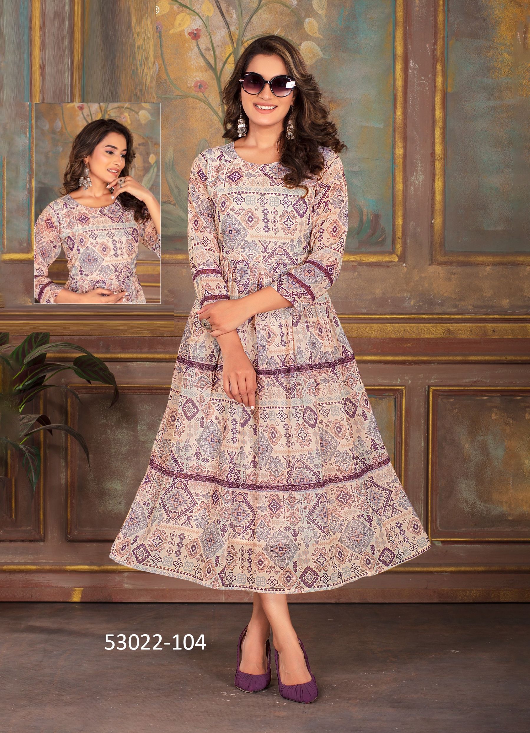 SURYA - CATALOG # 53022 (SET OF 6 READYMADE KURTIS)