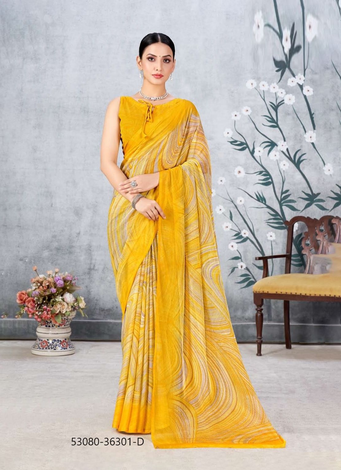 STAR CHIFFON 171 - CATALOG # 53080 (SET OF 12 SAREES)