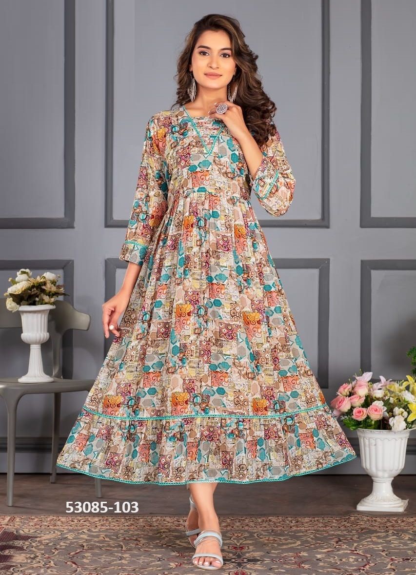 PRAGYA - CATALOG # 53085 (SET OF 6 READYMADE KURTIS) PRAGYA - CATALOG # 53085 (SET OF 6 READYMADE KURTIS)