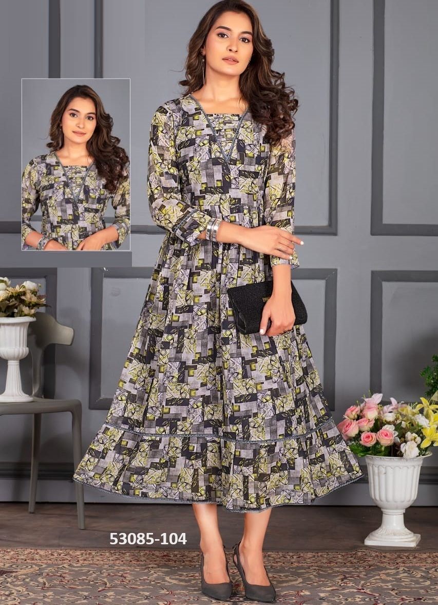 PRAGYA - CATALOG # 53085 (SET OF 6 READYMADE KURTIS) PRAGYA - CATALOG # 53085 (SET OF 6 READYMADE KURTIS)