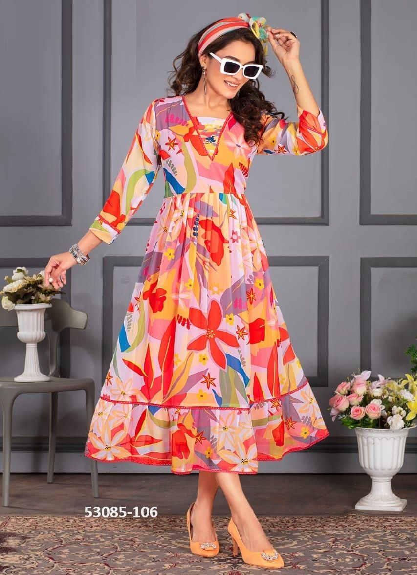 PRAGYA - CATALOG # 53085 (SET OF 6 READYMADE KURTIS) PRAGYA - CATALOG # 53085 (SET OF 6 READYMADE KURTIS)