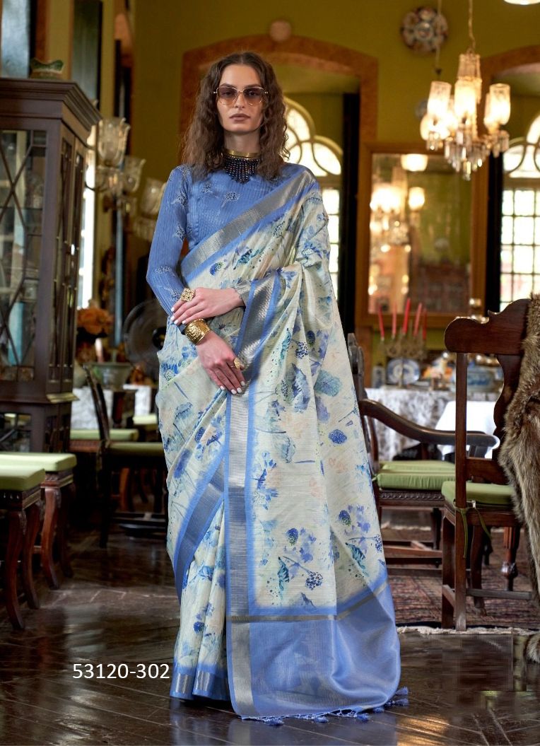 LUXURIA - CATALOG # 53120 (SET OF 6 SAREES) LUXURIA - CATALOG # 53120 (SET OF 6 SAREES)
