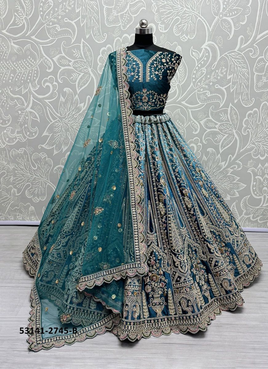 SERIES 2745-2750 - CATALOG # 53141 (SET OF 14 LEHENGAS (SEMI-STITCHED))