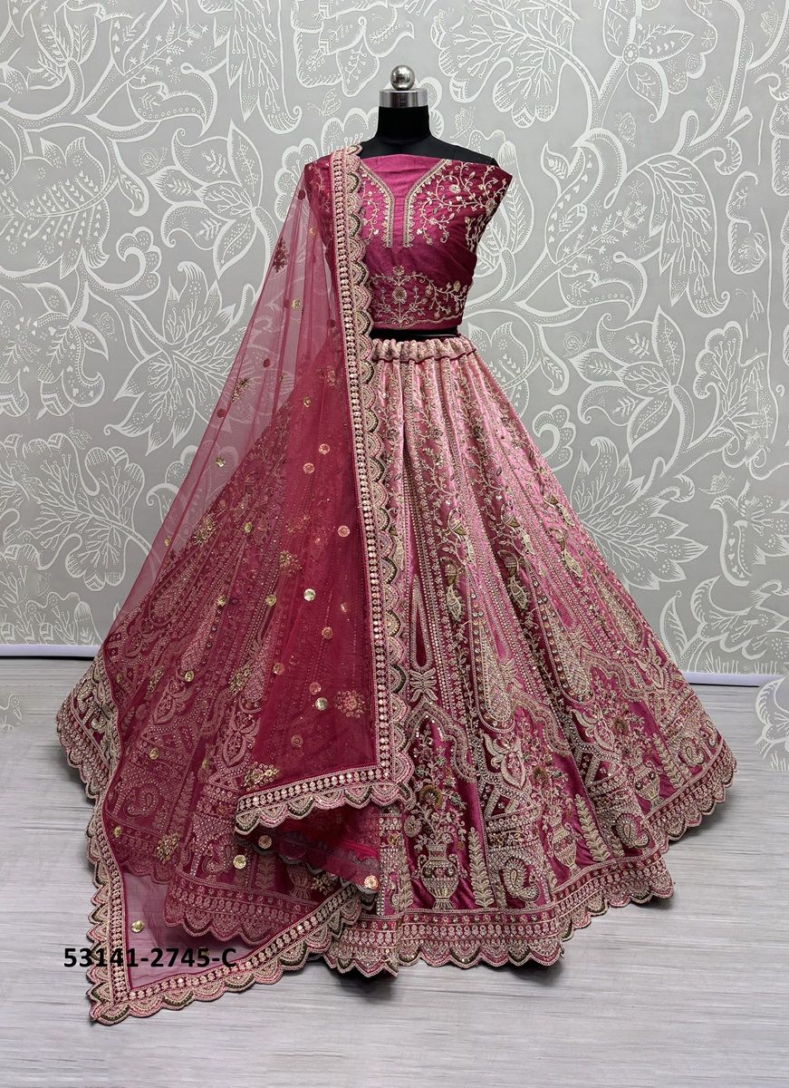SERIES 2745-2750 - CATALOG # 53141 (SET OF 14 LEHENGAS (SEMI-STITCHED))