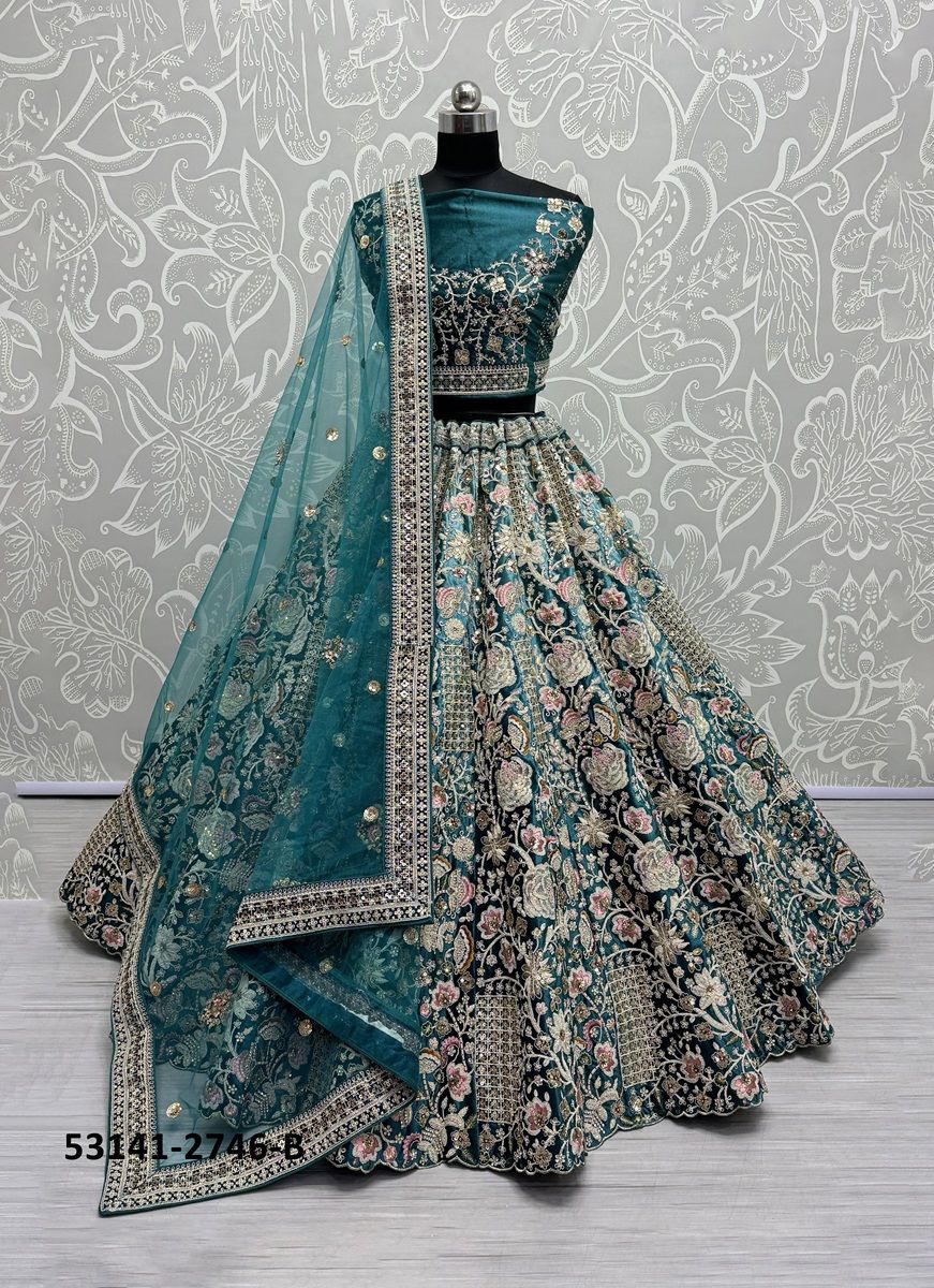 SERIES 2745-2750 - CATALOG # 53141 (SET OF 14 LEHENGAS (SEMI-STITCHED))