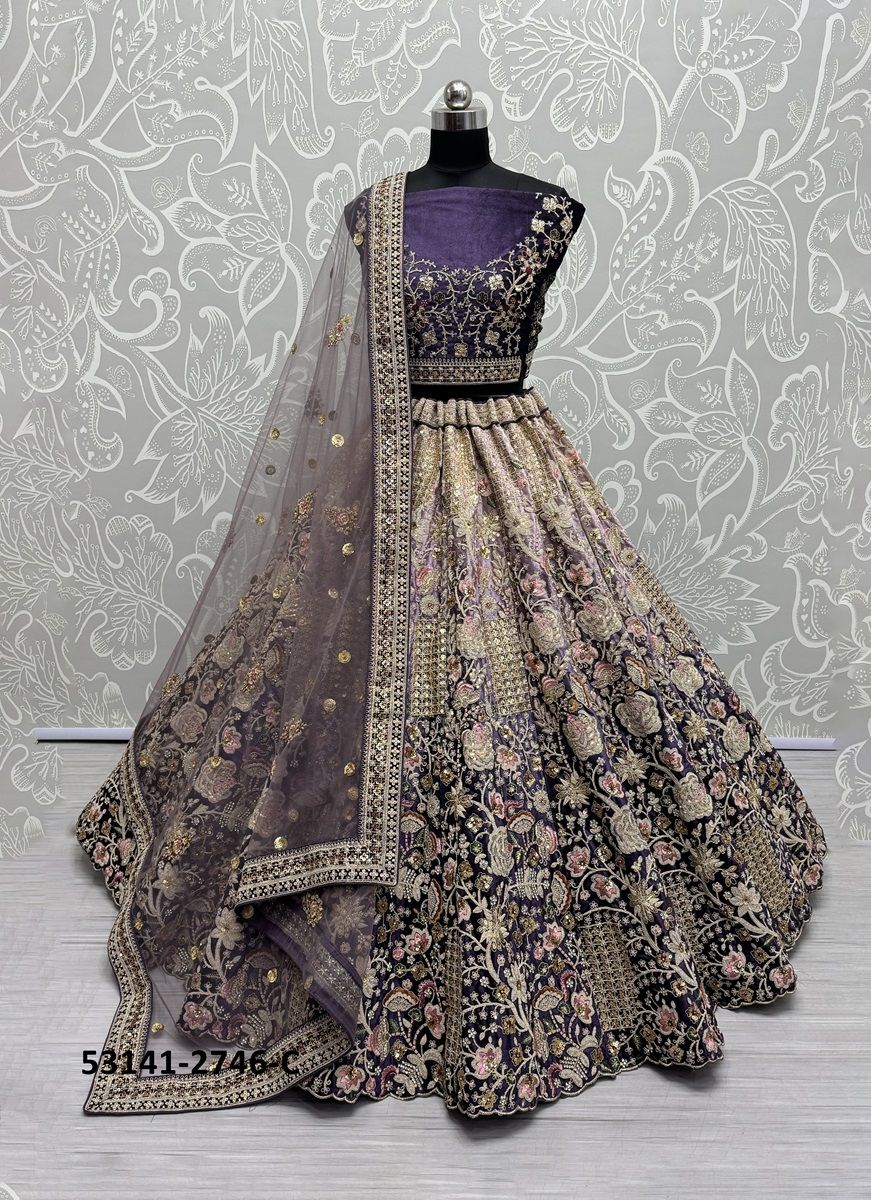 SERIES 2745-2750 - CATALOG # 53141 (SET OF 14 LEHENGAS (SEMI-STITCHED))