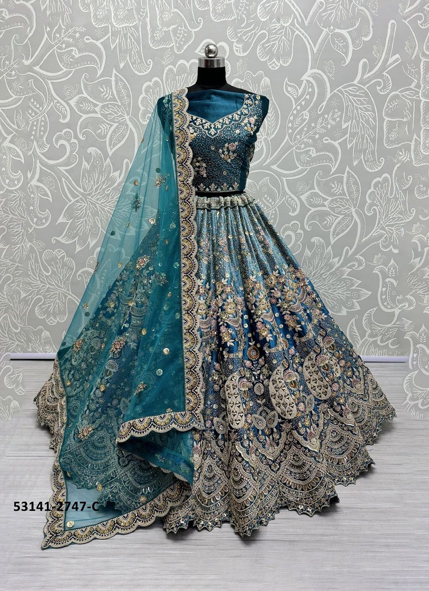SERIES 2745-2750 - CATALOG # 53141 (SET OF 14 LEHENGAS (SEMI-STITCHED))