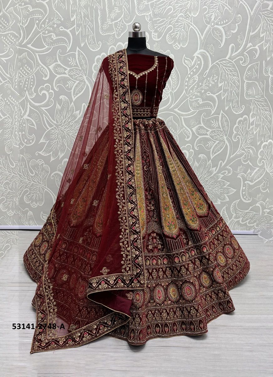 SERIES 2745-2750 - CATALOG # 53141 (SET OF 14 LEHENGAS (SEMI-STITCHED))