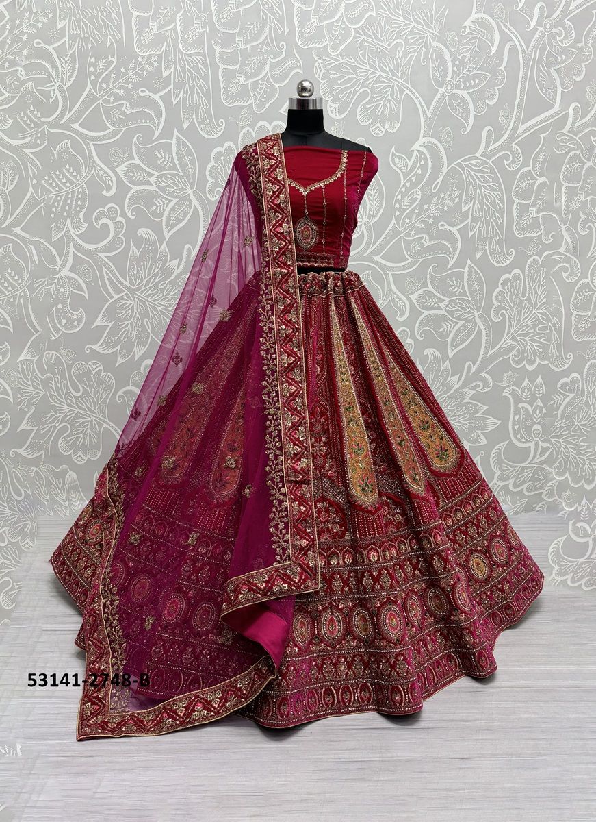SERIES 2745-2750 - CATALOG # 53141 (SET OF 14 LEHENGAS (SEMI-STITCHED))