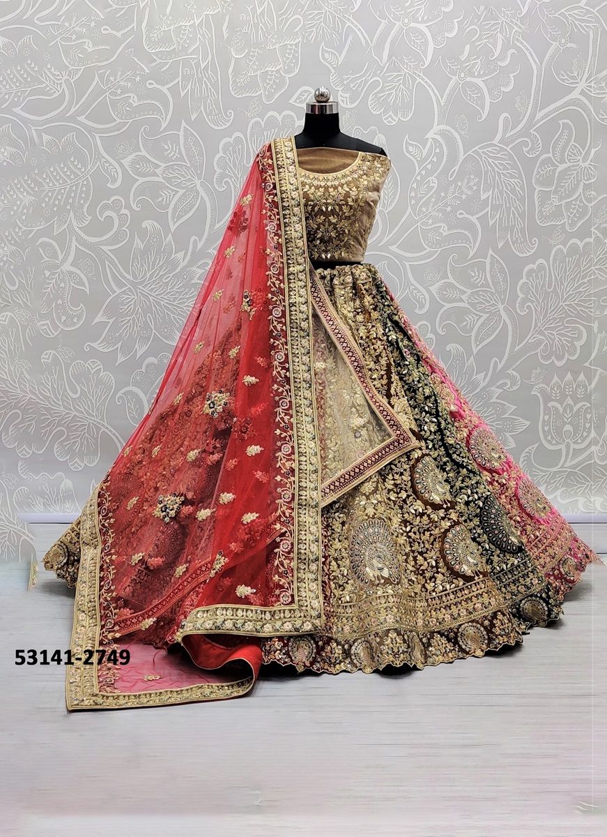 SERIES 2745-2750 - CATALOG # 53141 (SET OF 14 LEHENGAS (SEMI-STITCHED))