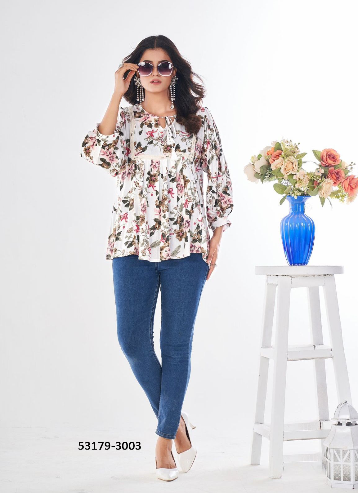 CAPPUCCINO 3 - CATALOG # 53179 (SET OF 4 READYMADE KURTIS)