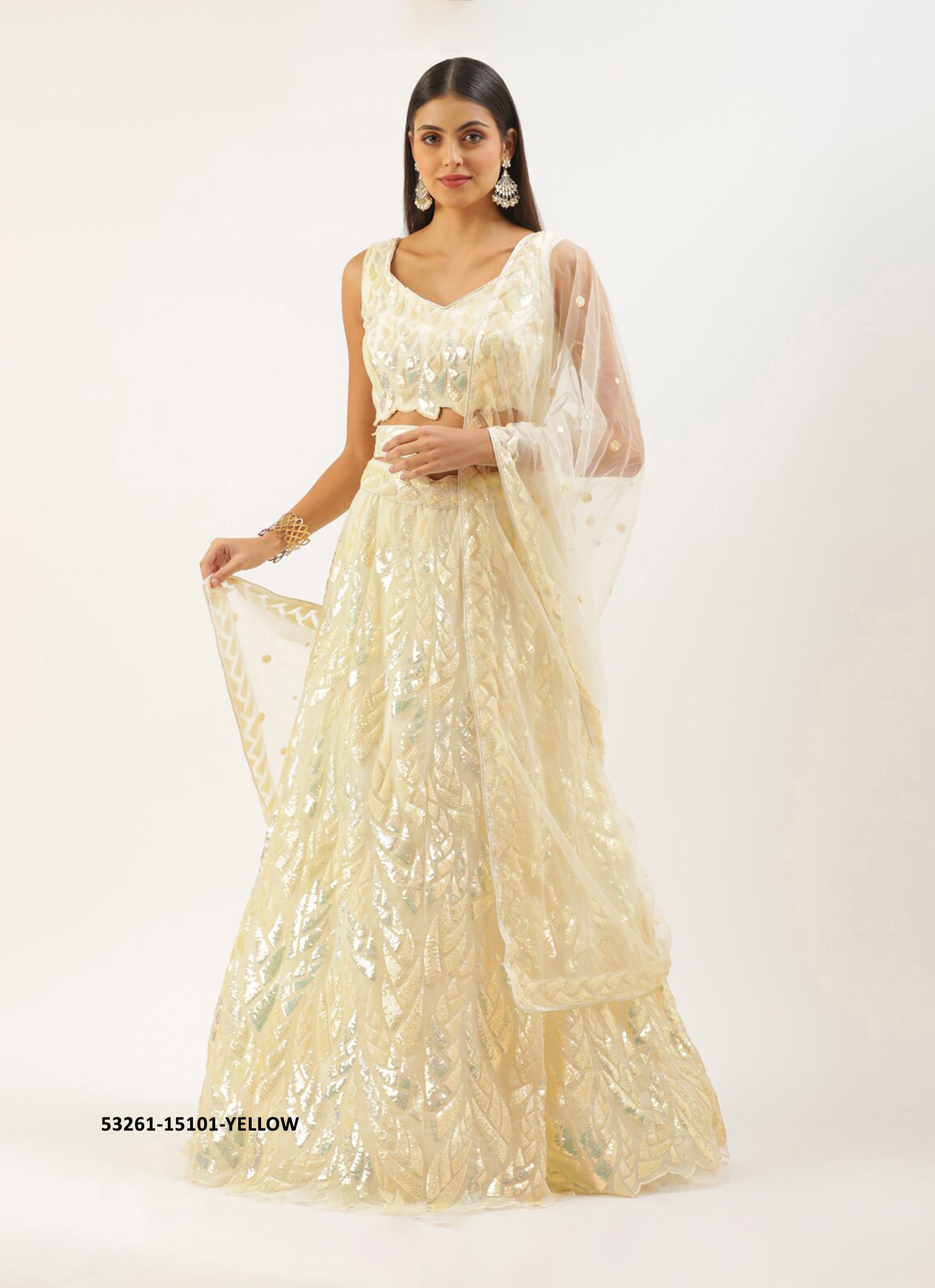 VOLUME 24 - CATALOG # 53261 (SET OF 4 LEHENGAS (SEMI-STITCHED))