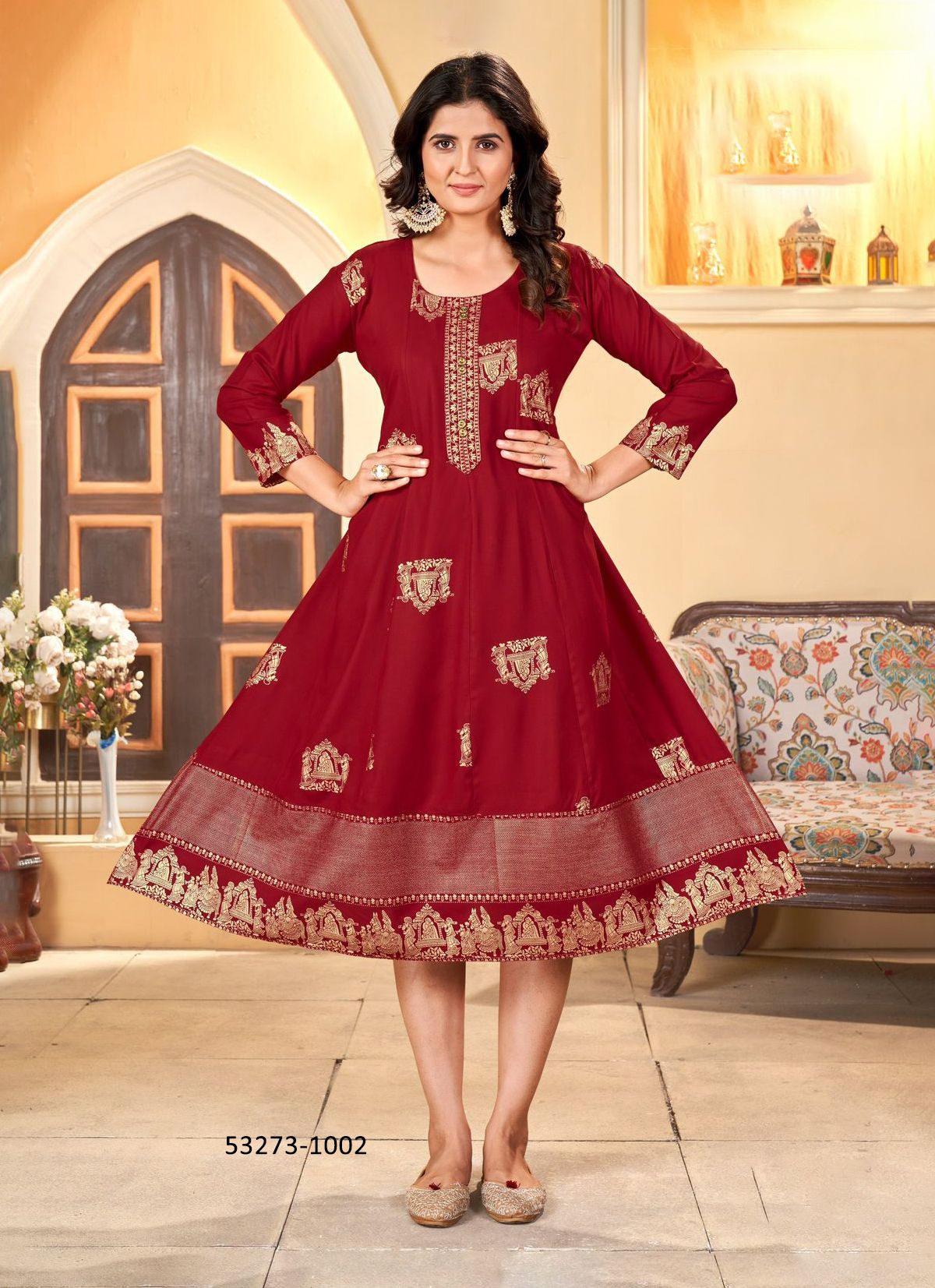 PALKI SPECIAL - CATALOG # 53273 (SET OF 8 READYMADE KURTIS