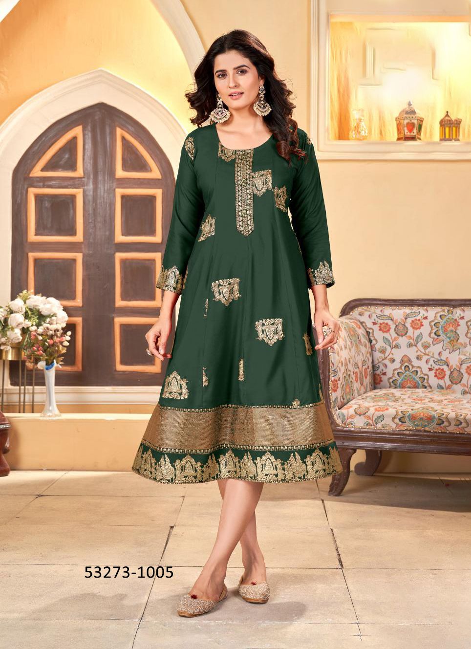 PALKI SPECIAL - CATALOG # 53273 (SET OF 8 READYMADE KURTIS