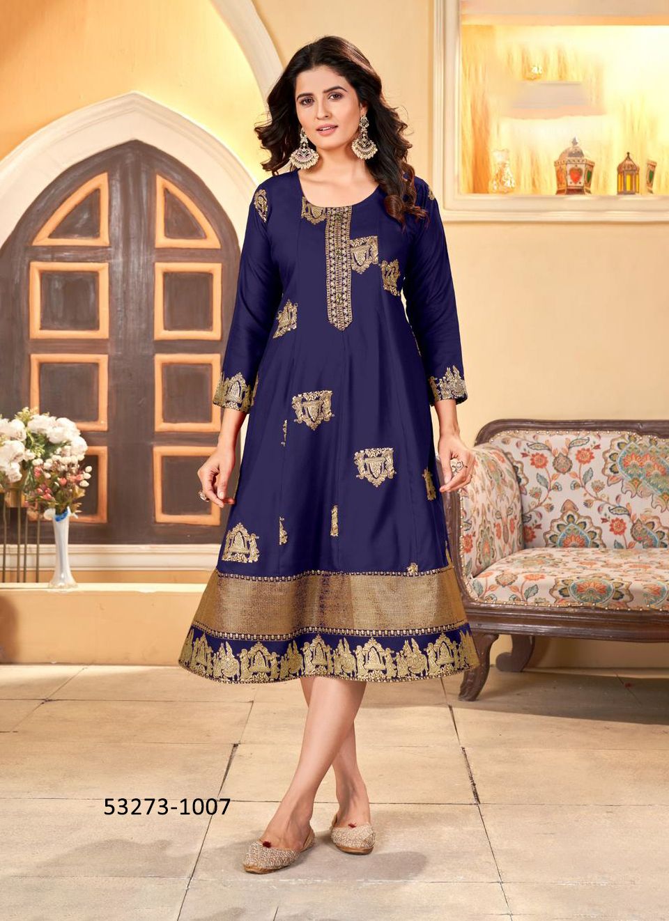 PALKI SPECIAL - CATALOG # 53273 (SET OF 8 READYMADE KURTIS