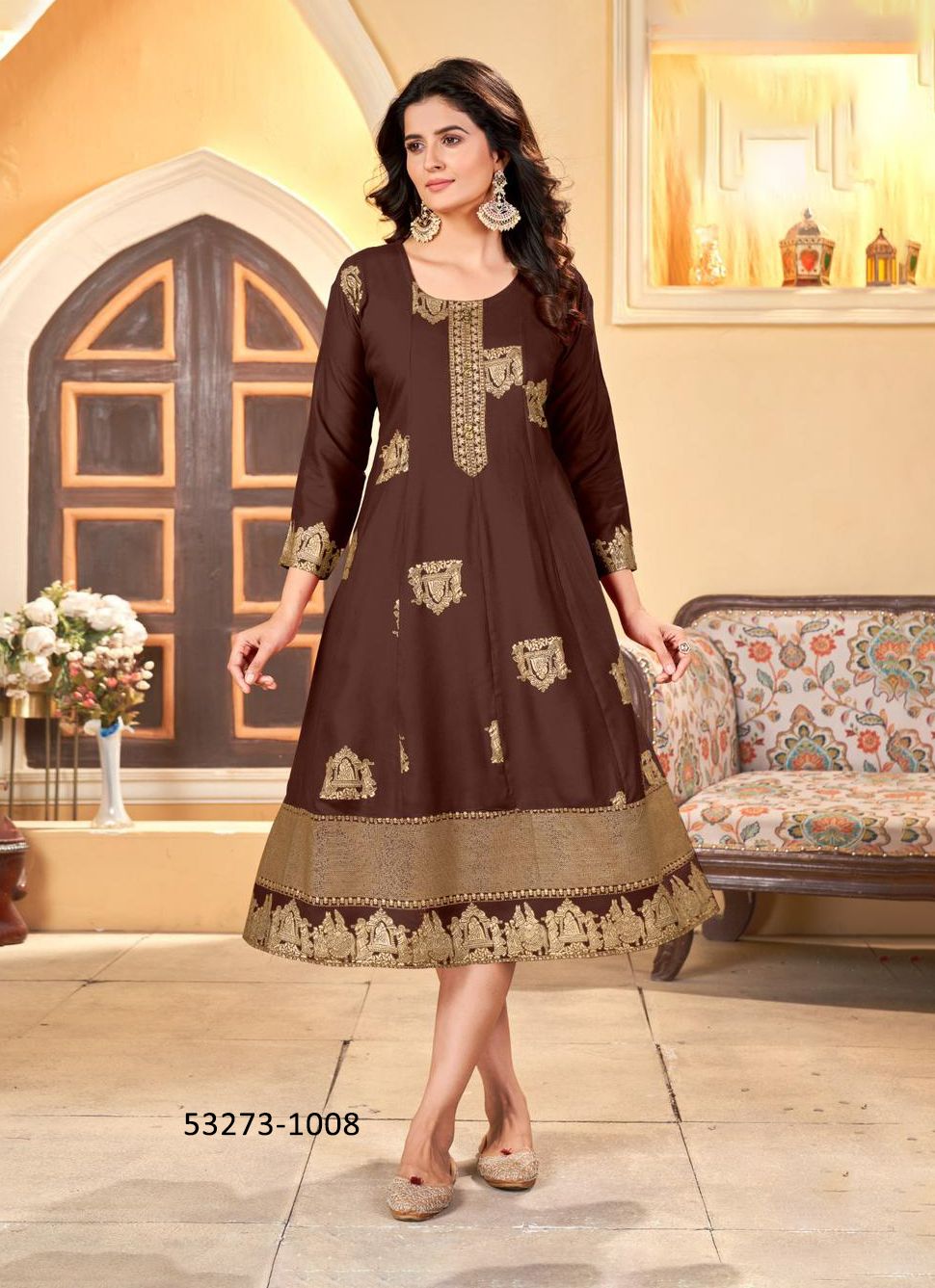 PALKI SPECIAL - CATALOG # 53273 (SET OF 8 READYMADE KURTIS