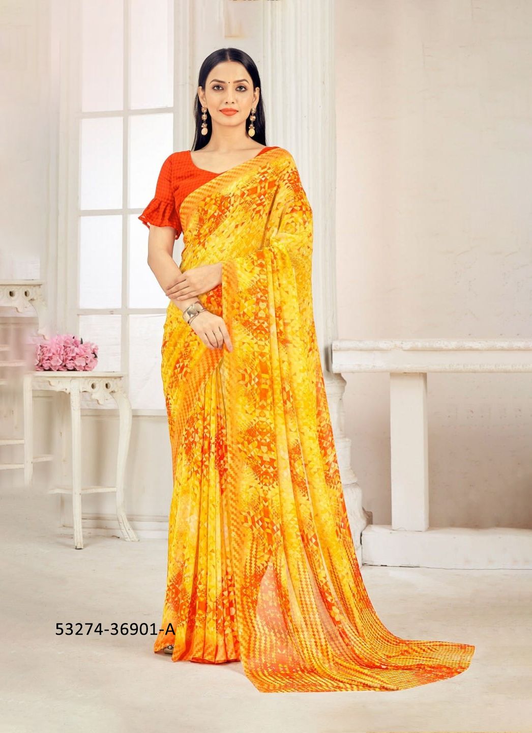 RAAGA GEORGETTE 11 - CATALOG # 53274 (SET OF 12 SAREES) RAAGA GEORGETTE 11 - CATALOG # 53274 (SET OF 12 SAREES)