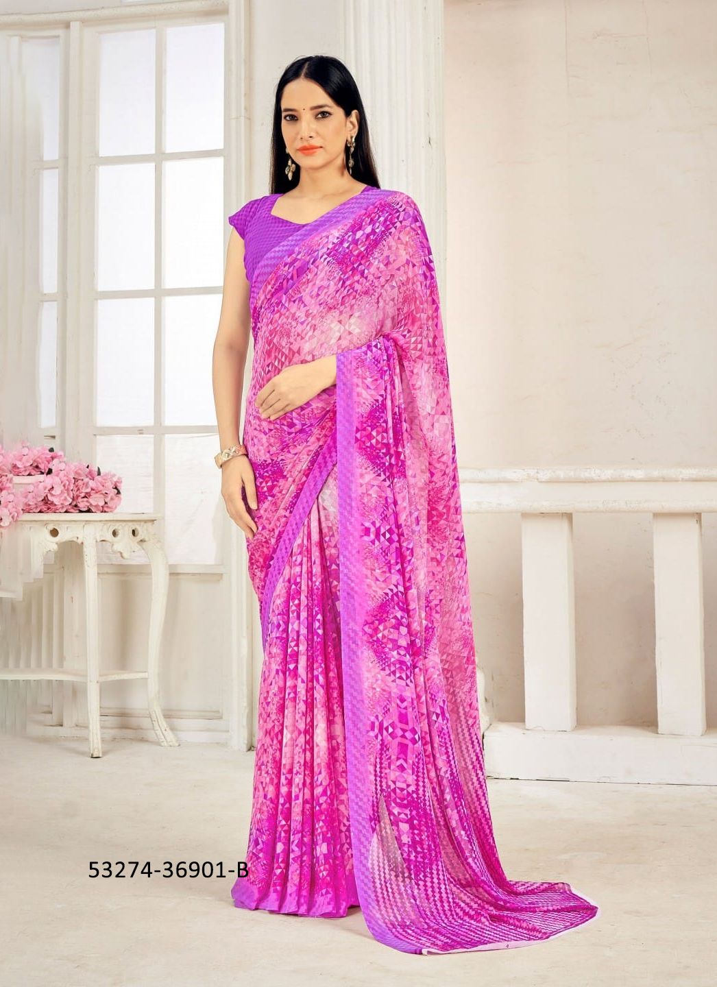 RAAGA GEORGETTE 11 - CATALOG # 53274 (SET OF 12 SAREES) RAAGA GEORGETTE 11 - CATALOG # 53274 (SET OF 12 SAREES)