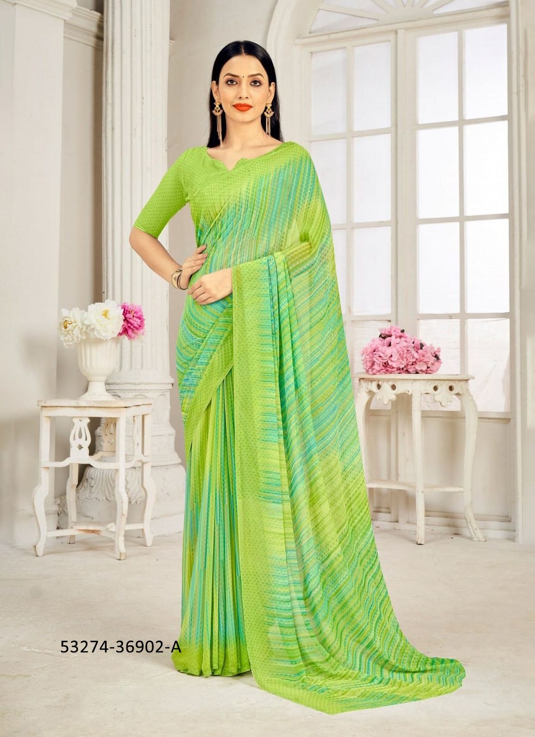 RAAGA GEORGETTE 11 - CATALOG # 53274 (SET OF 12 SAREES) RAAGA GEORGETTE 11 - CATALOG # 53274 (SET OF 12 SAREES)