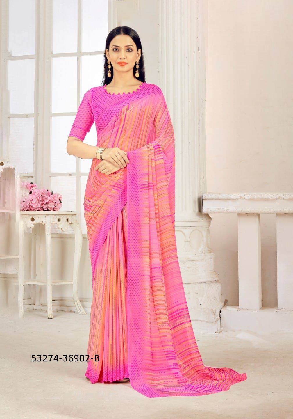 RAAGA GEORGETTE 11 - CATALOG # 53274 (SET OF 12 SAREES) RAAGA GEORGETTE 11 - CATALOG # 53274 (SET OF 12 SAREES)
