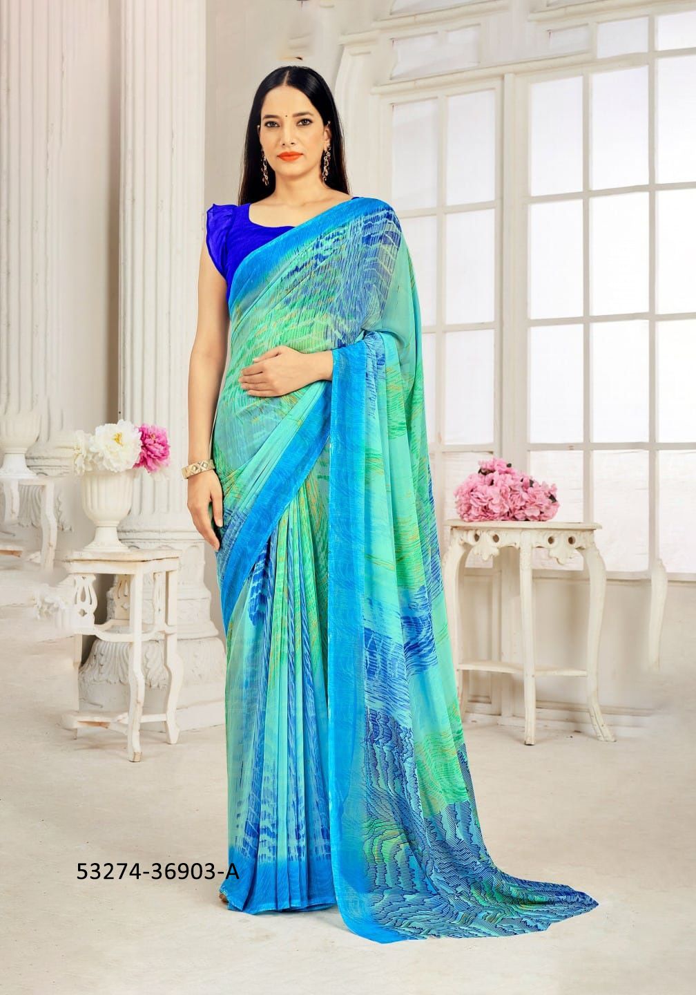 RAAGA GEORGETTE 11 - CATALOG # 53274 (SET OF 12 SAREES) RAAGA GEORGETTE 11 - CATALOG # 53274 (SET OF 12 SAREES)