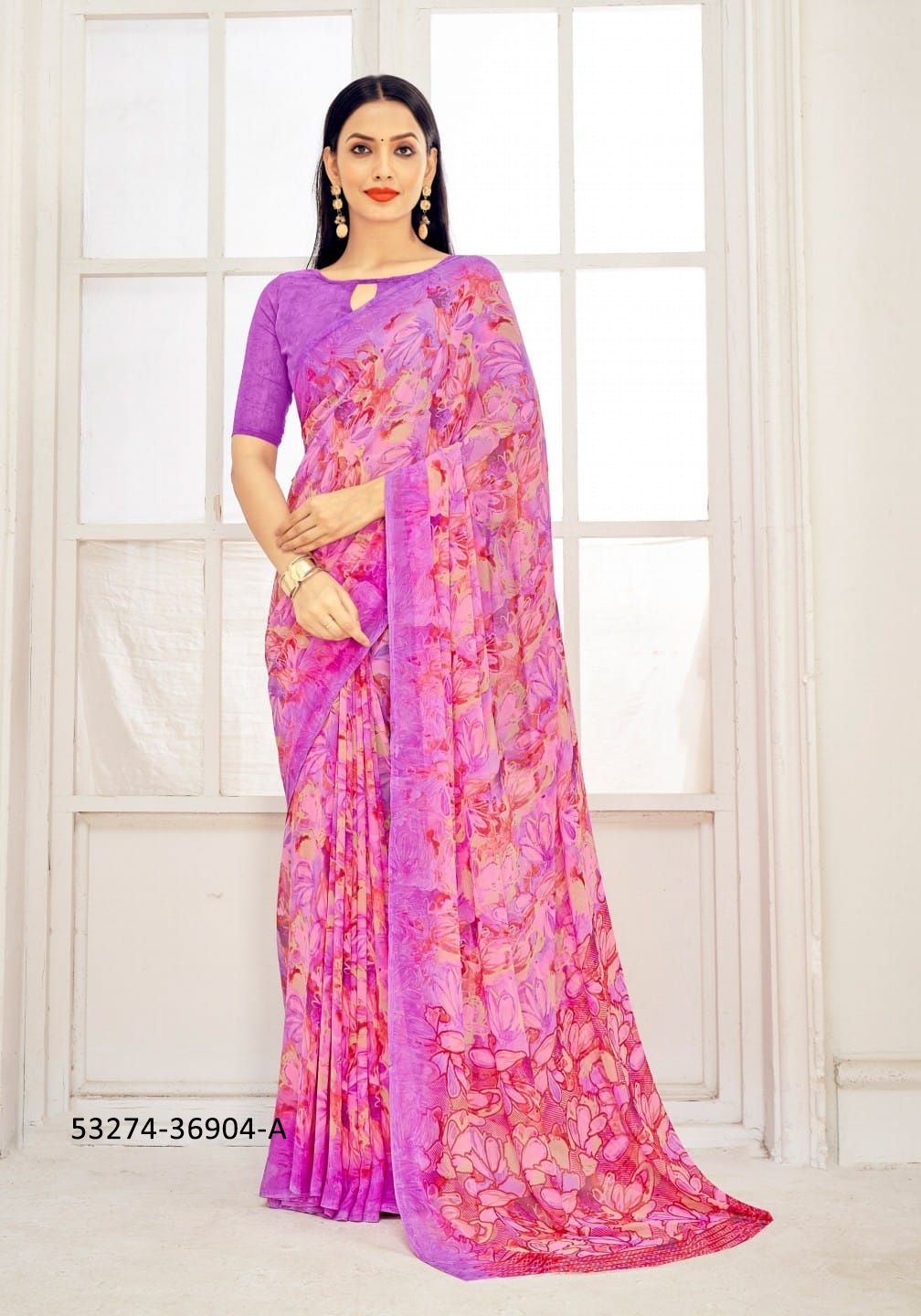 RAAGA GEORGETTE 11 - CATALOG # 53274 (SET OF 12 SAREES) RAAGA GEORGETTE 11 - CATALOG # 53274 (SET OF 12 SAREES)