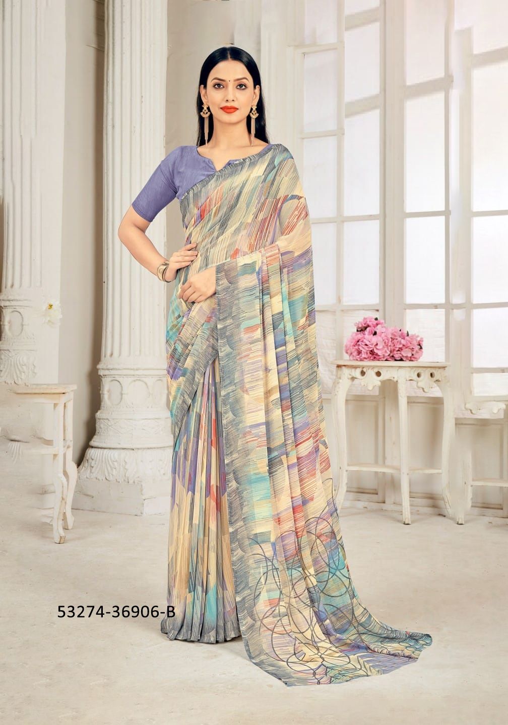 RAAGA GEORGETTE 11 - CATALOG # 53274 (SET OF 12 SAREES) RAAGA GEORGETTE 11 - CATALOG # 53274 (SET OF 12 SAREES)
