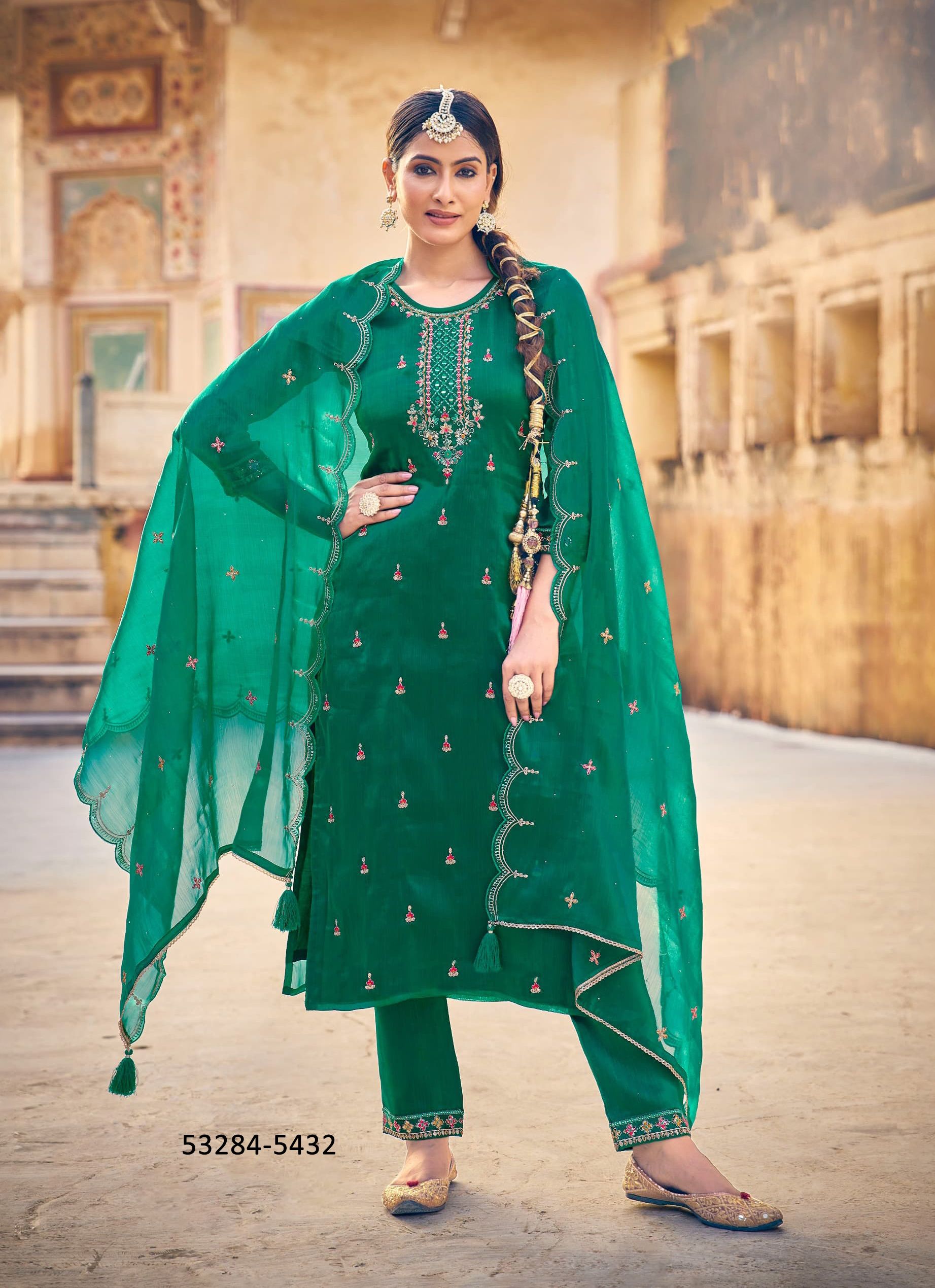 ALANKAR - CATALOG # 53284 (SET OF 4 READYMADE SUITS)