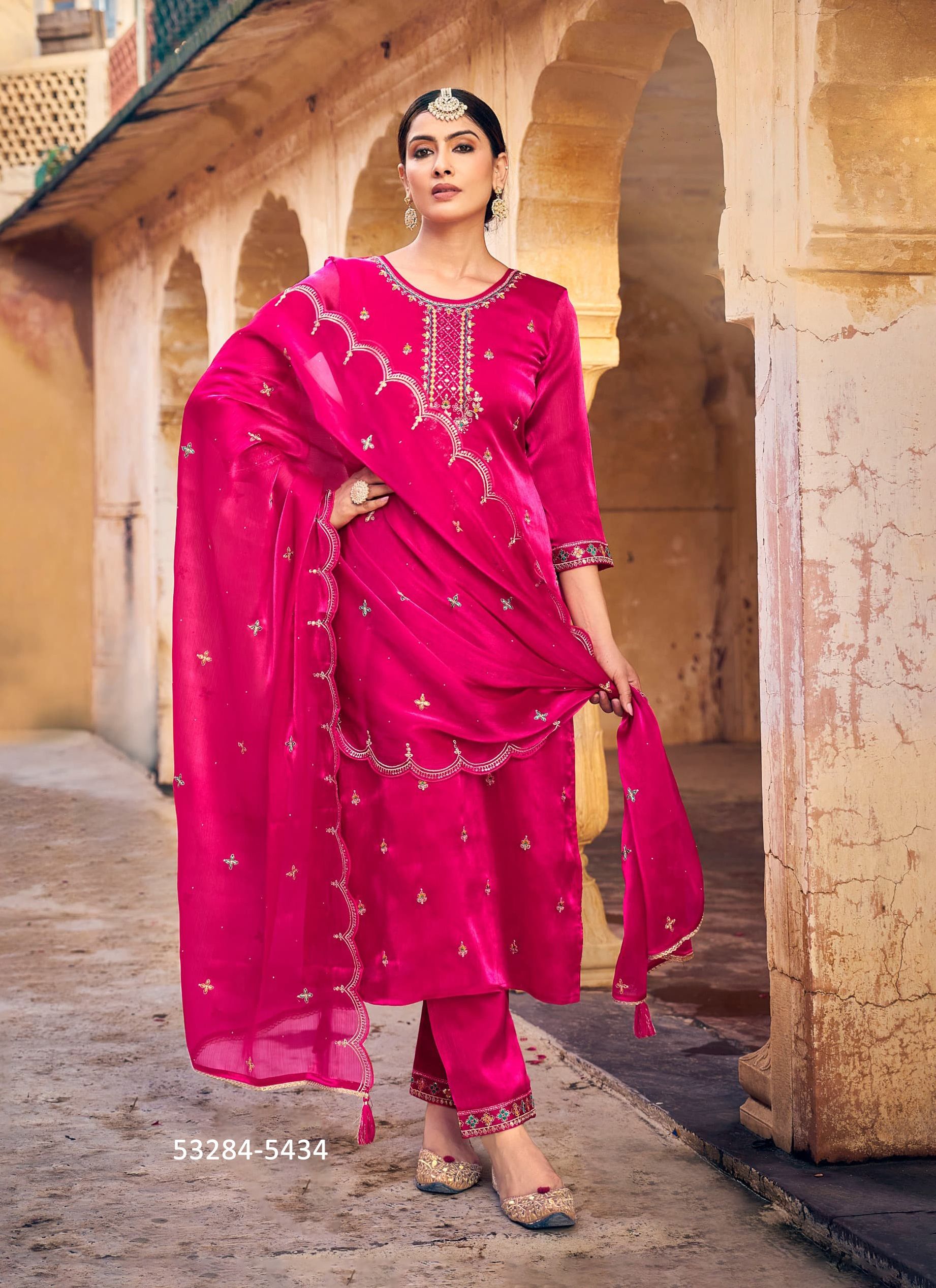 ALANKAR - CATALOG # 53284 (SET OF 4 READYMADE SUITS)