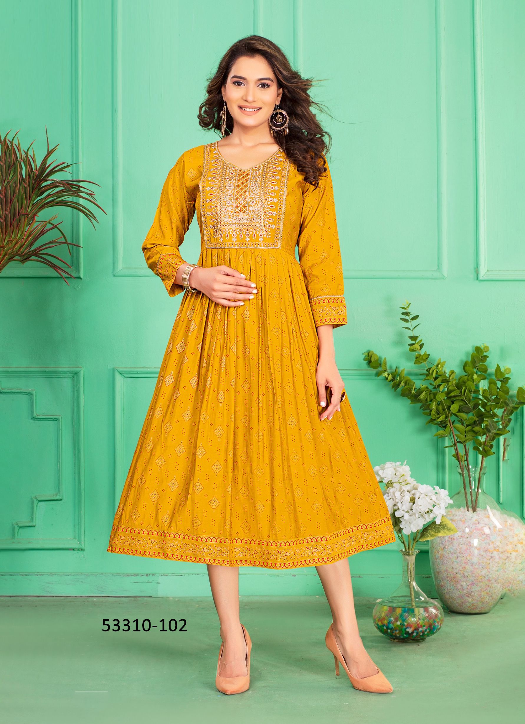 SHIVAYA - CATALOG # 53310 (SET OF 6 READYMADE KURTIS) SHIVAYA - CATALOG # 53310 (SET OF 6 READYMADE KURTIS)