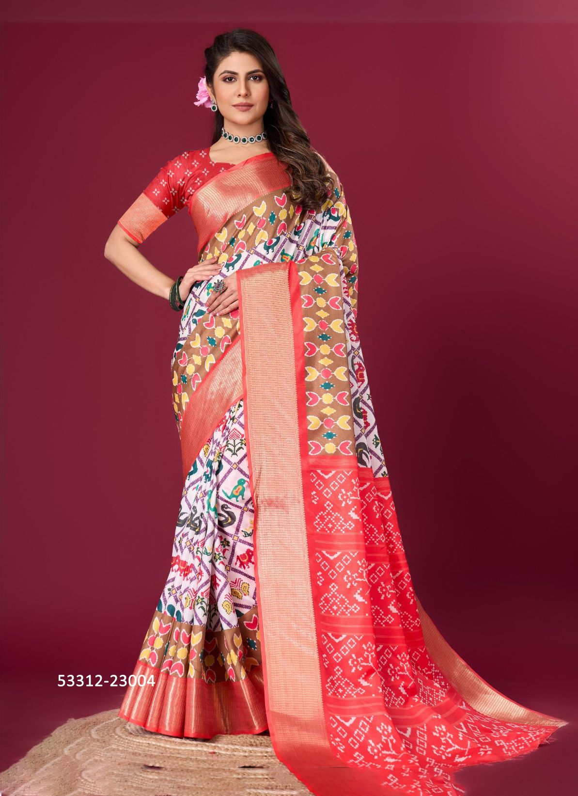PATOLA SILK 1 - CATALOG # 53312 (SET OF 6 SAREES) PATOLA SILK 1 - CATALOG # 53312 (SET OF 6 SAREES)