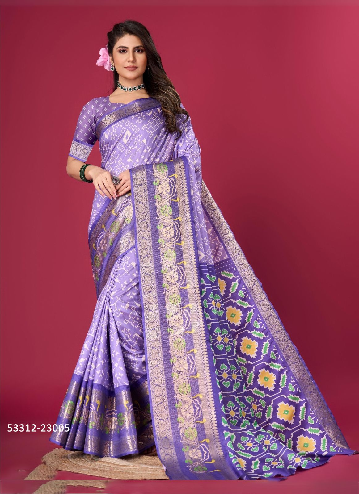 PATOLA SILK 1 - CATALOG # 53312 (SET OF 6 SAREES) PATOLA SILK 1 - CATALOG # 53312 (SET OF 6 SAREES)