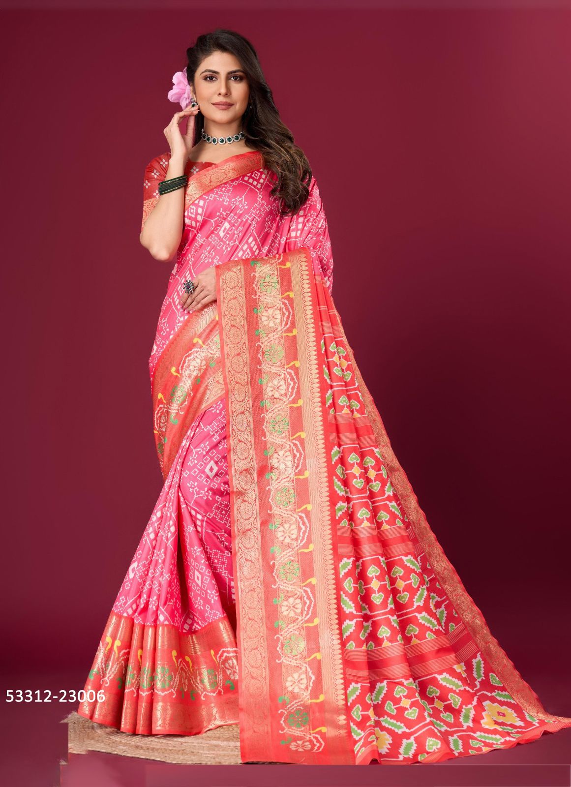 PATOLA SILK 1 - CATALOG # 53312 (SET OF 6 SAREES) PATOLA SILK 1 - CATALOG # 53312 (SET OF 6 SAREES)