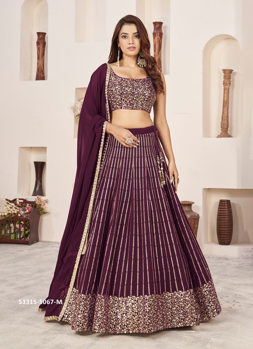 ANCHAL 3 - CATALOG # 53315 (SET OF 8 LEHENGAS (SEMI-STITCHED))