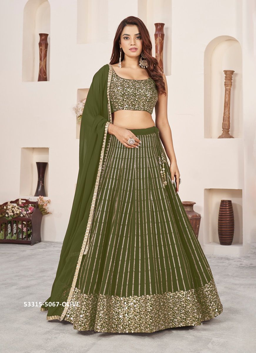 ANCHAL 3 - CATALOG # 53315 (SET OF 8 LEHENGAS (SEMI-STITCHED))