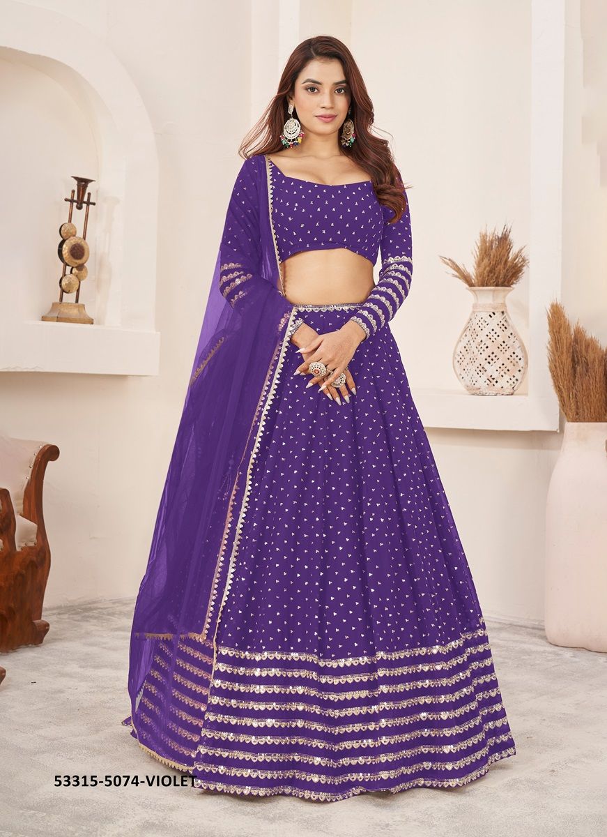 ANCHAL 3 - CATALOG # 53315 (SET OF 8 LEHENGAS (SEMI-STITCHED))