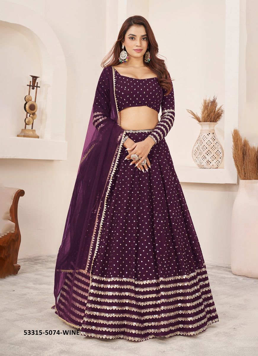 ANCHAL 3 - CATALOG # 53315 (SET OF 8 LEHENGAS (SEMI-STITCHED))