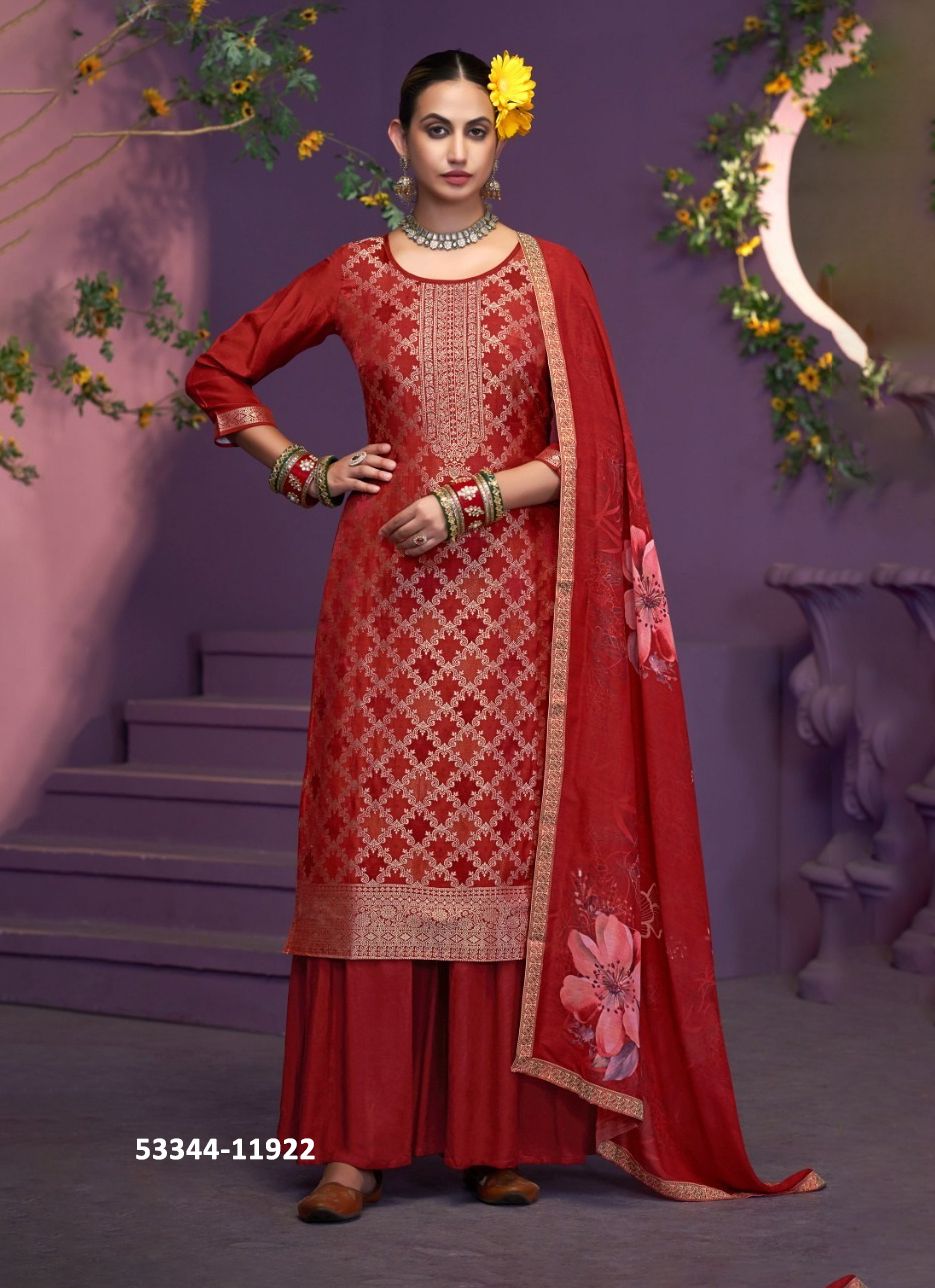KAAVERI 2 - CATALOG # 53344 (SET OF 6 SEMI-STITCHED SUITS)