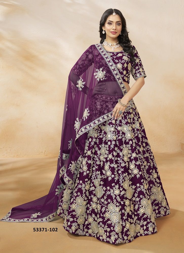 MEHWISH 1 - CATALOG # 53371 (SET OF 4 READYMADE LEHENGAS) MEHWISH 1 - CATALOG # 53371 (SET OF 4 READYMADE LEHENGAS)