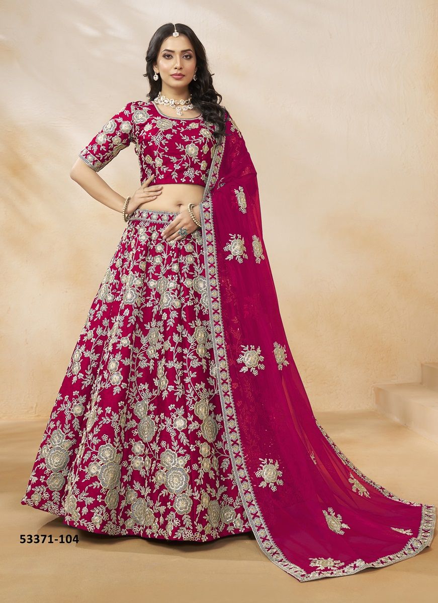 MEHWISH 1 - CATALOG # 53371 (SET OF 4 READYMADE LEHENGAS) MEHWISH 1 - CATALOG # 53371 (SET OF 4 READYMADE LEHENGAS)