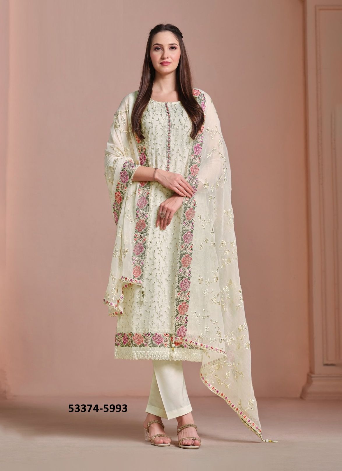 AMINA - CATALOG # 53374 (SET OF 6 SEMI-STITCHED SUITS) AMINA - CATALOG # 53374 (SET OF 6 SEMI-STITCHED SUITS)