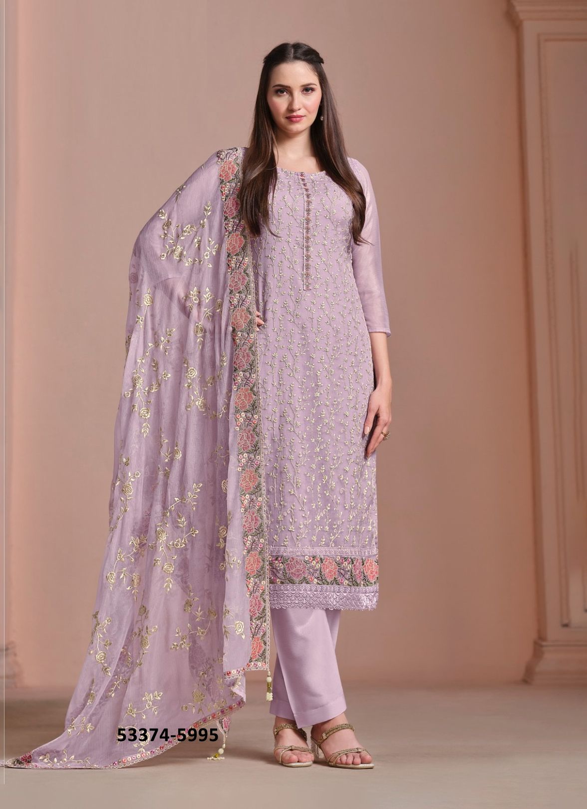 AMINA - CATALOG # 53374 (SET OF 6 SEMI-STITCHED SUITS) AMINA - CATALOG # 53374 (SET OF 6 SEMI-STITCHED SUITS)