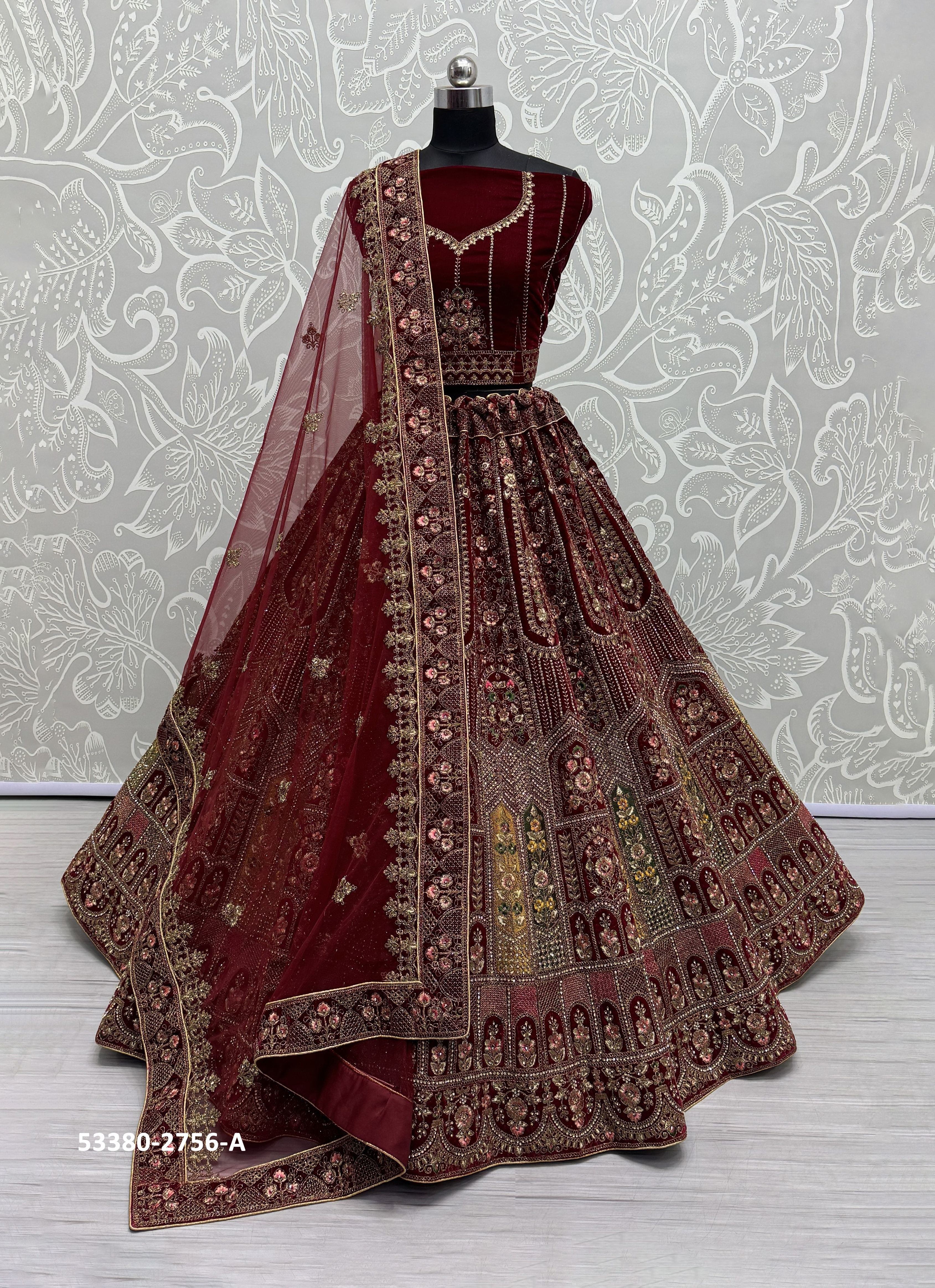 SERIES 2756 - CATALOG # 53380 (SET OF 2 LEHENGAS (SEMI-STITCHED)) SERIES 2756 - CATALOG # 53380 (SET OF 2 LEHENGAS (SEMI-STITCHED))