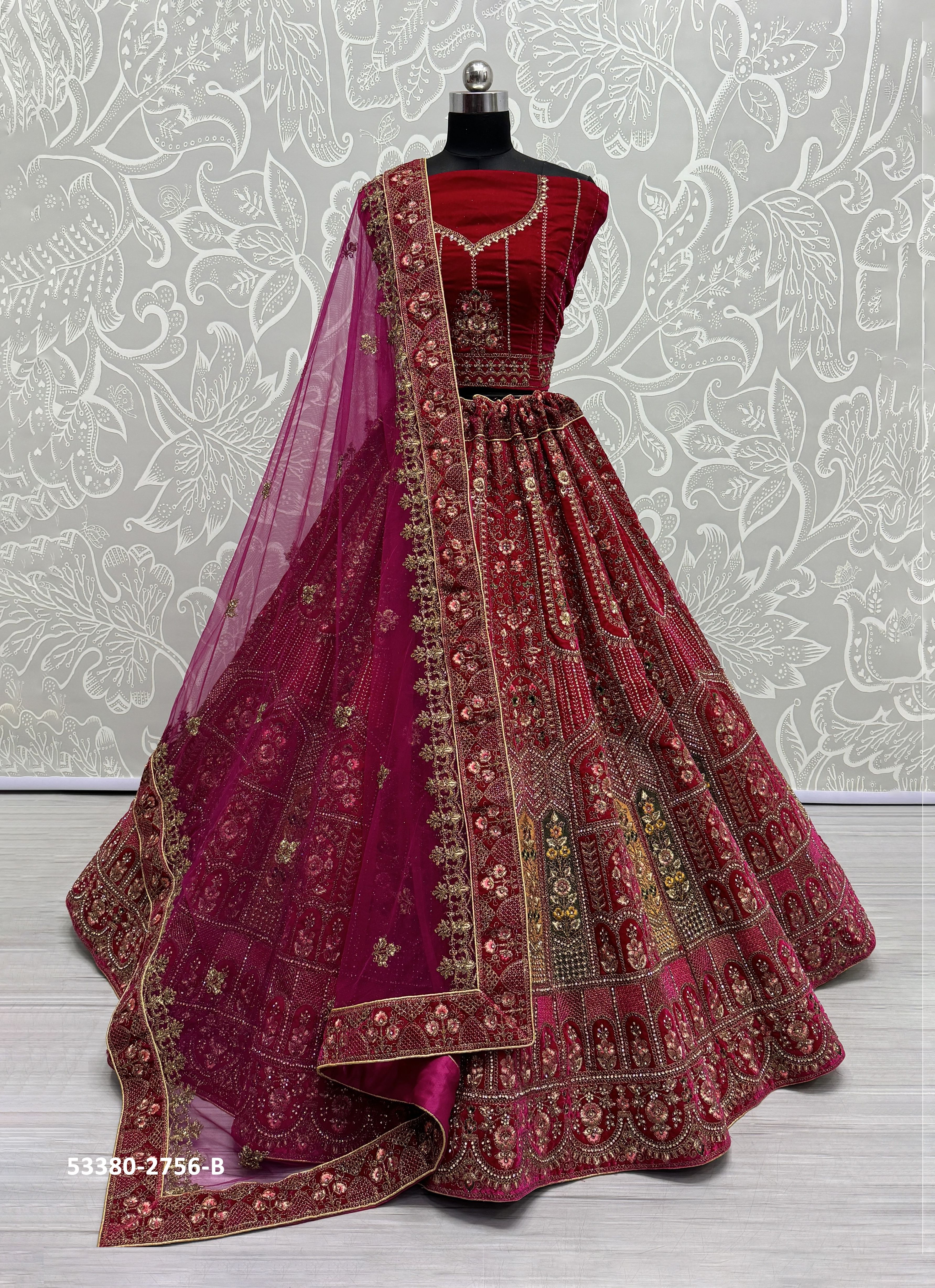 SERIES 2756 - CATALOG # 53380 (SET OF 2 LEHENGAS (SEMI-STITCHED)) SERIES 2756 - CATALOG # 53380 (SET OF 2 LEHENGAS (SEMI-STITCHED))