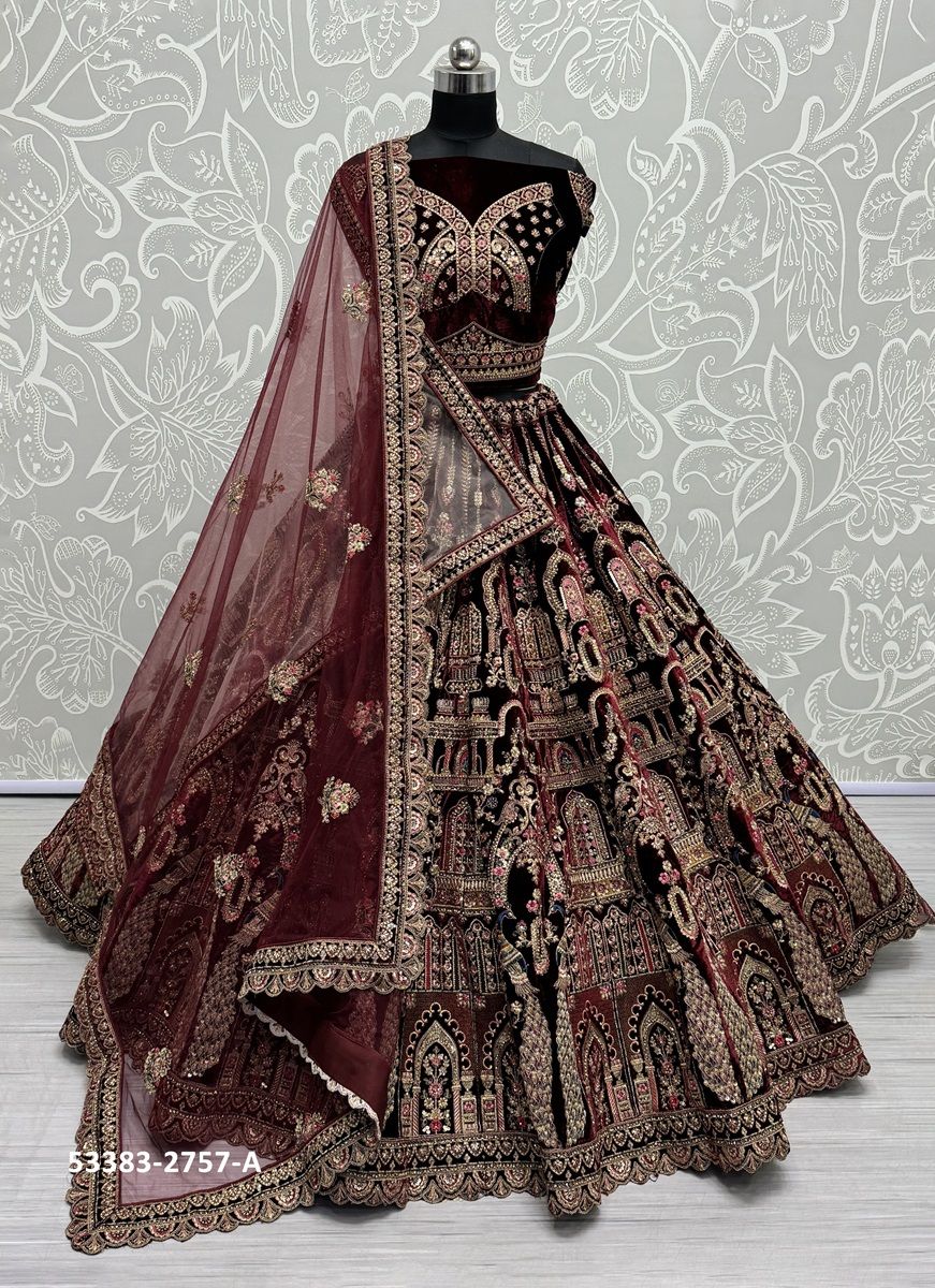 SERIES 2757 - CATALOG # 53383 (SET OF 2 LEHENGAS (SEMI-STITCHED)) SERIES 2757 - CATALOG # 53383 (SET OF 2 LEHENGAS (SEMI-STITCHED))