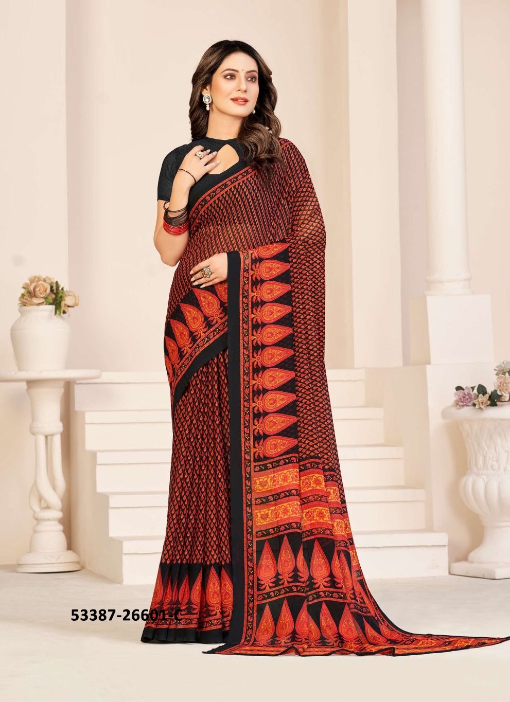 STAR CHIFFON 135 - CATALOG # 53387 (SET OF 12 SAREES) STAR CHIFFON 135 - CATALOG # 53387 (SET OF 12 SAREES)